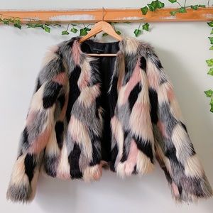 Cynthia Rowley faux fur coat